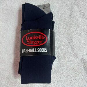 Louisville Slugger Men's Baseball Socks Size 8-13 Navy Blue Stretch New